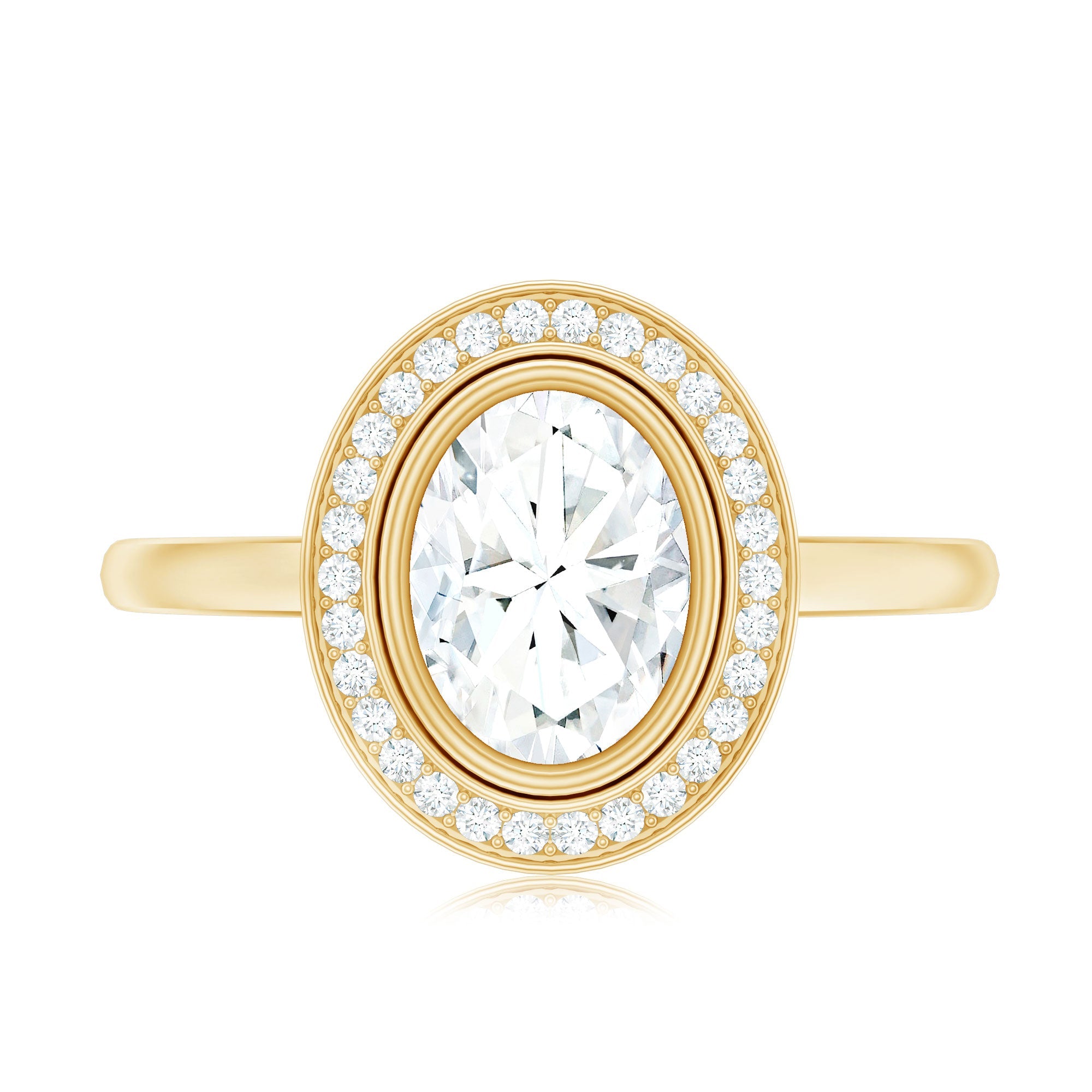 Classic Lab Grown Diamond Engagement Ring with Halo