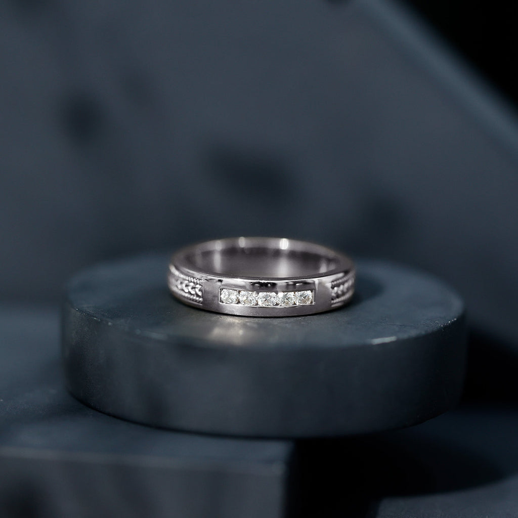 Natural Diamond Braided Band Ring