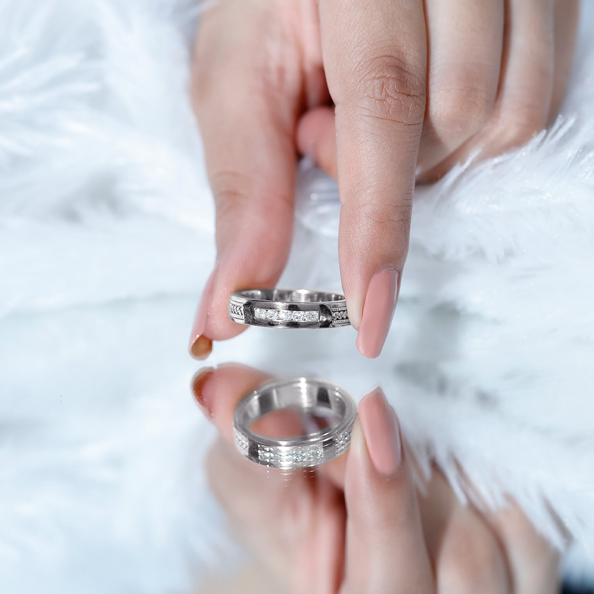 Natural Diamond Braided Band Ring