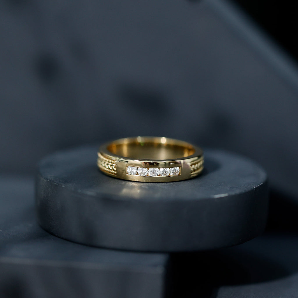 Natural Diamond Braided Band Ring