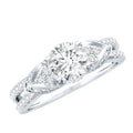 Lab Grown Diamond Round Engagement Ring With Side Stone