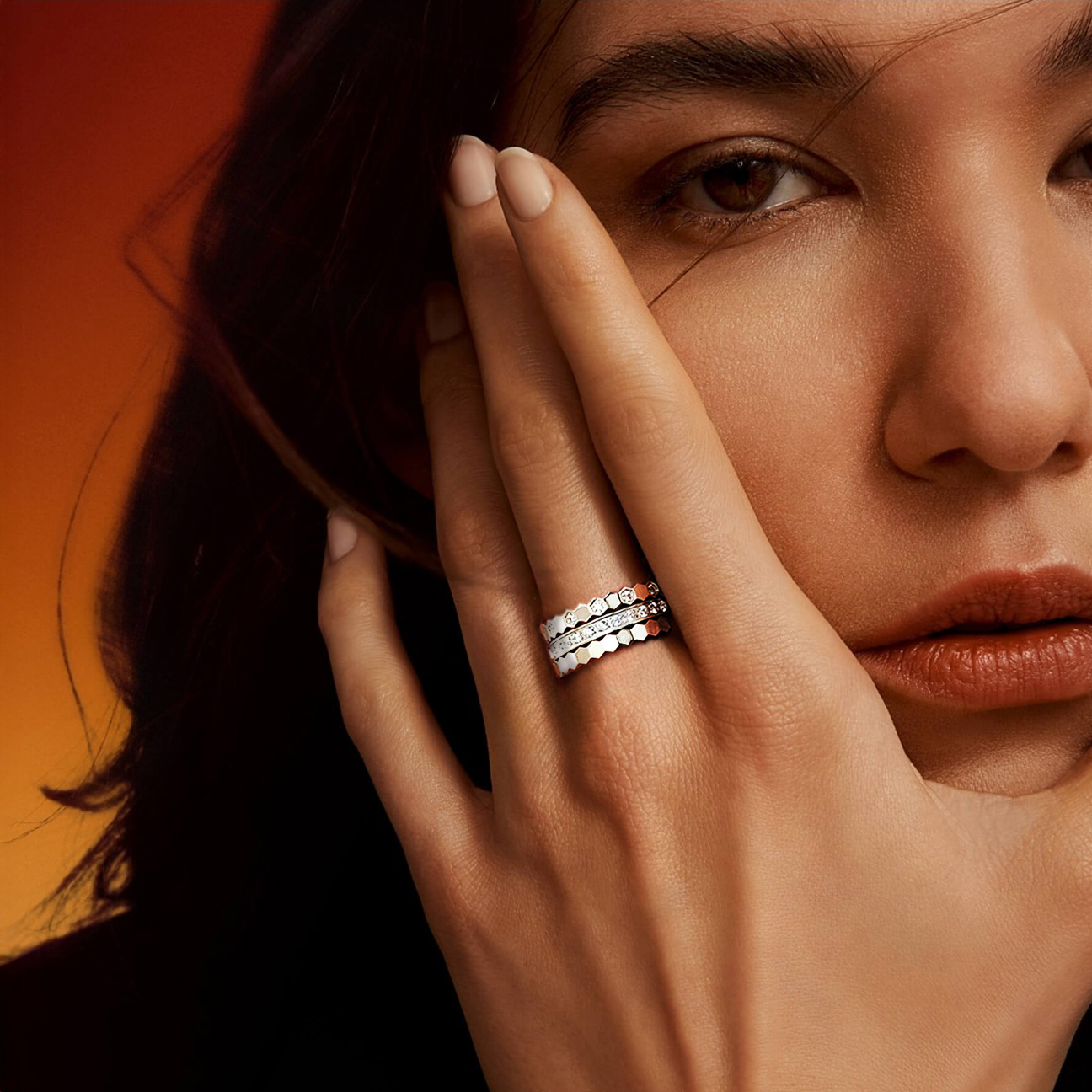 RG109W-110W-111W B.Tiff Pavé Mon Rêve Eternity Ring Set