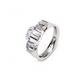 RG208W B.Tiff 3-Stone 3 ct Emerald Cut Engagement Ring