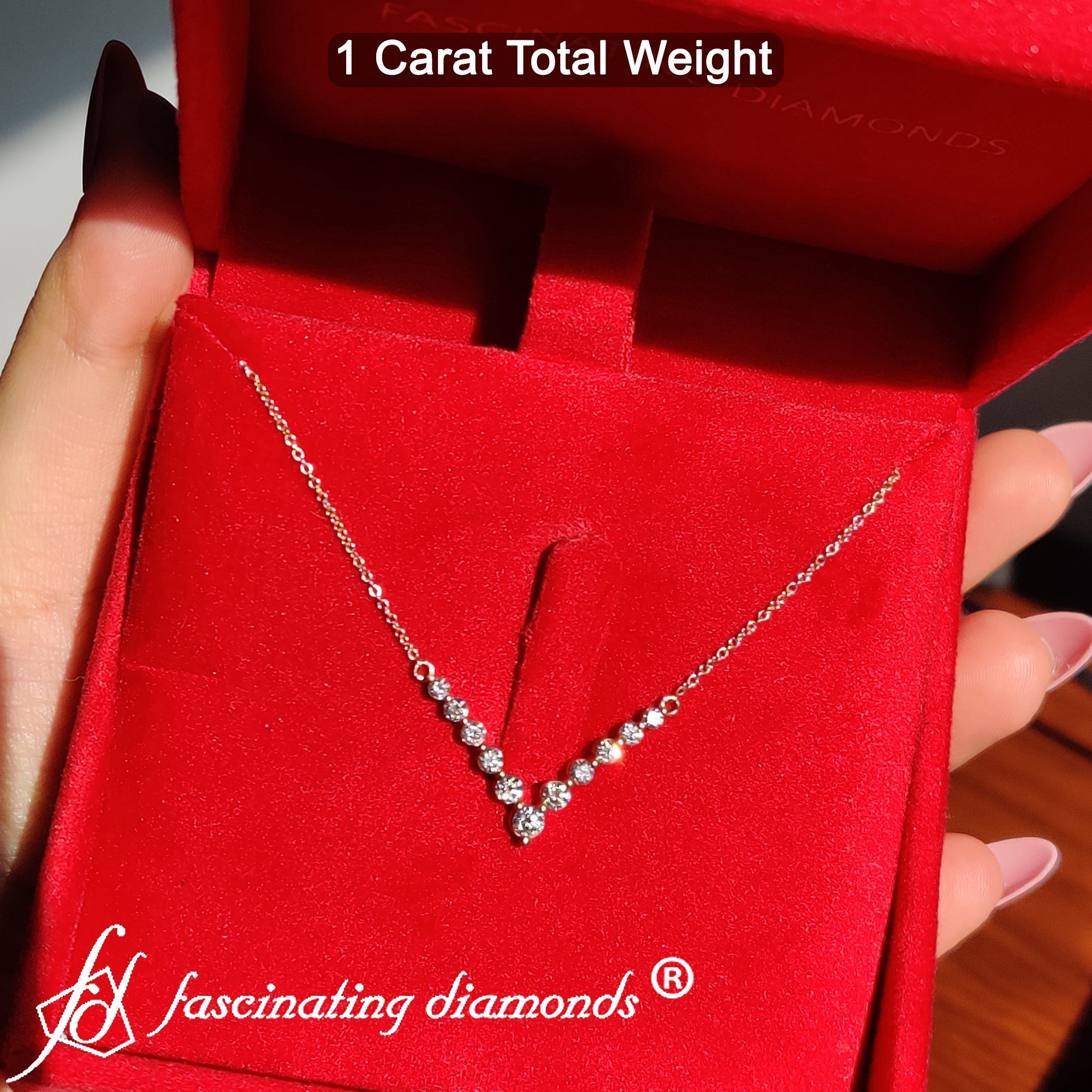 Round Graduated V-Necklace