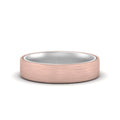 Brushed 2 Tone Mens Wedding Ring