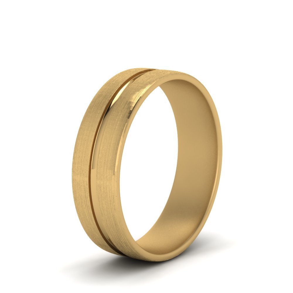 Brushed Mens Wedding Band