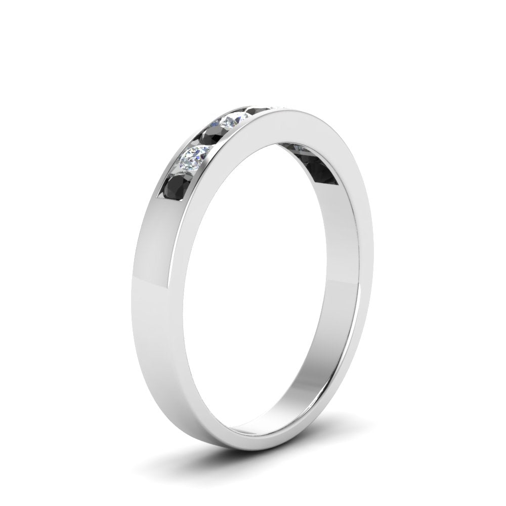 Channel 9 Stone Mens Wedding Ring