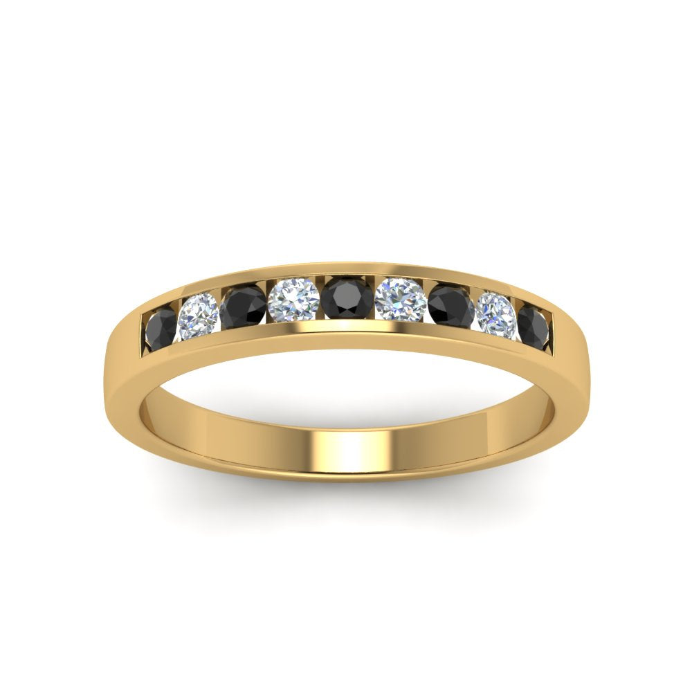 Channel 9 Stone Mens Wedding Ring