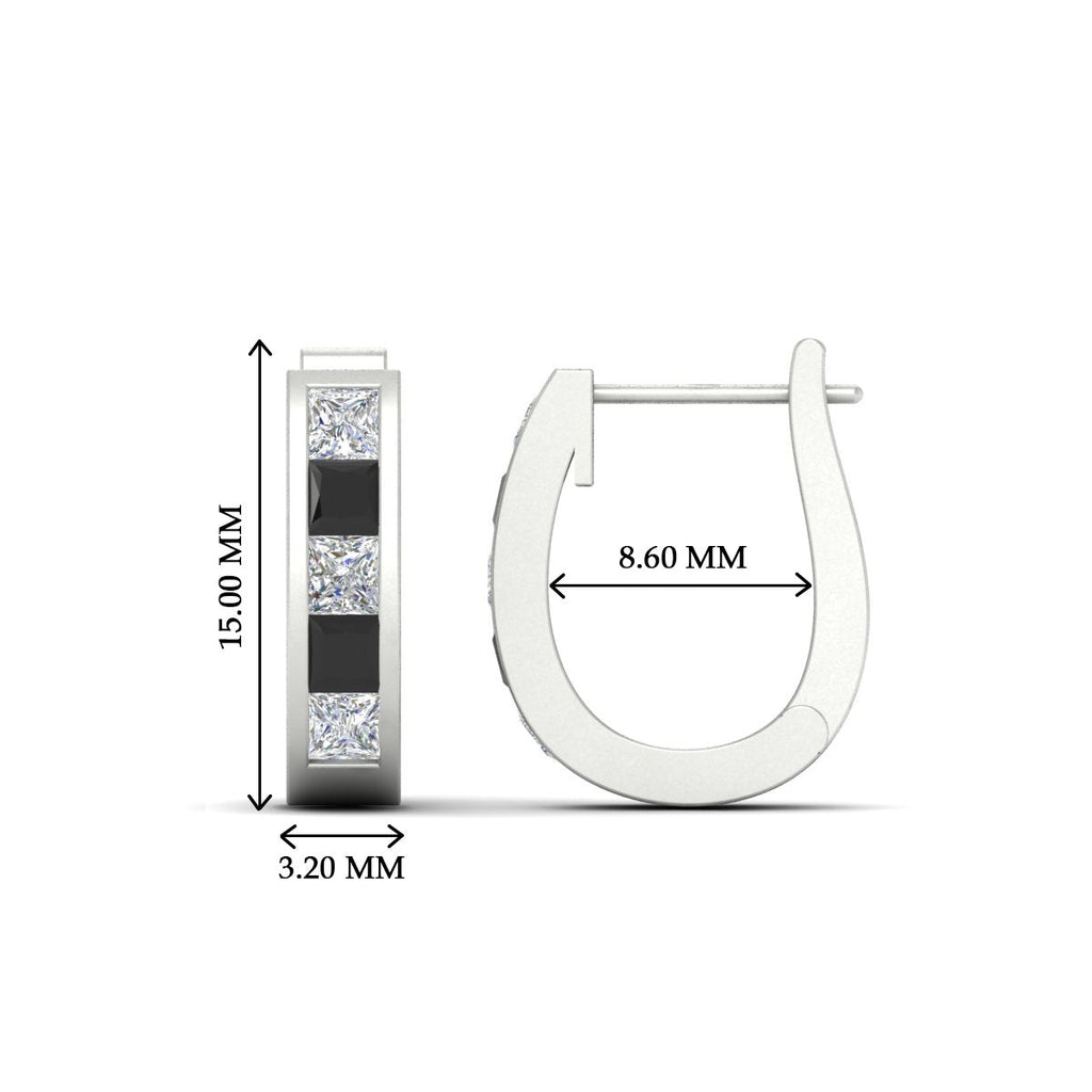 Channel Set Huggie Hoop Earring