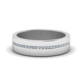 Flat Channel Set Diamond Mens Band