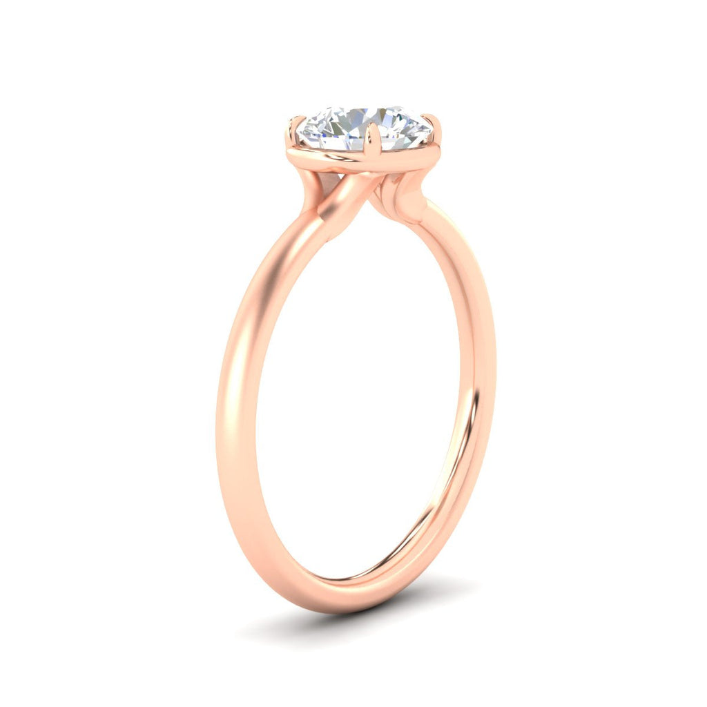 Flush Collet Solitaire Engagement Ring