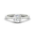 Flush Collet Solitaire Engagement Ring