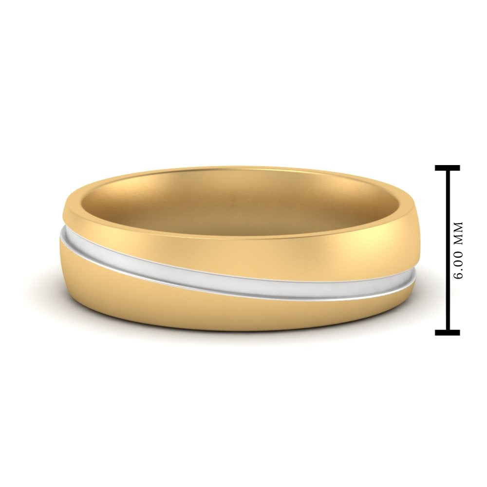 Grooved 2 Tone Mens Band