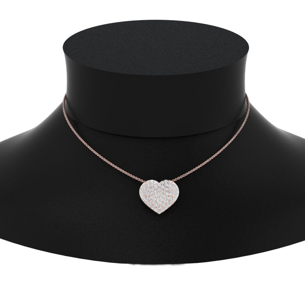 Heart Cluster Diamond Pendant