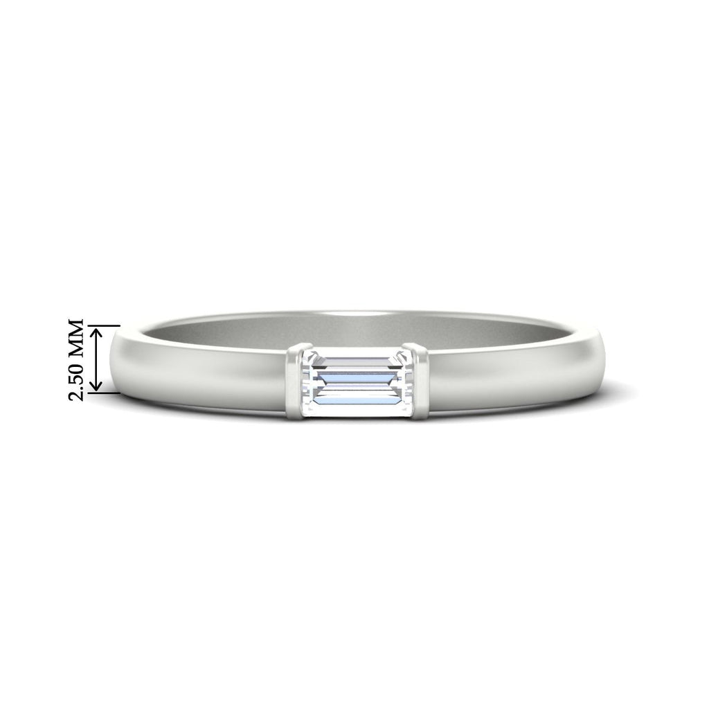 Mens Baguette Diamond Engagement Ring