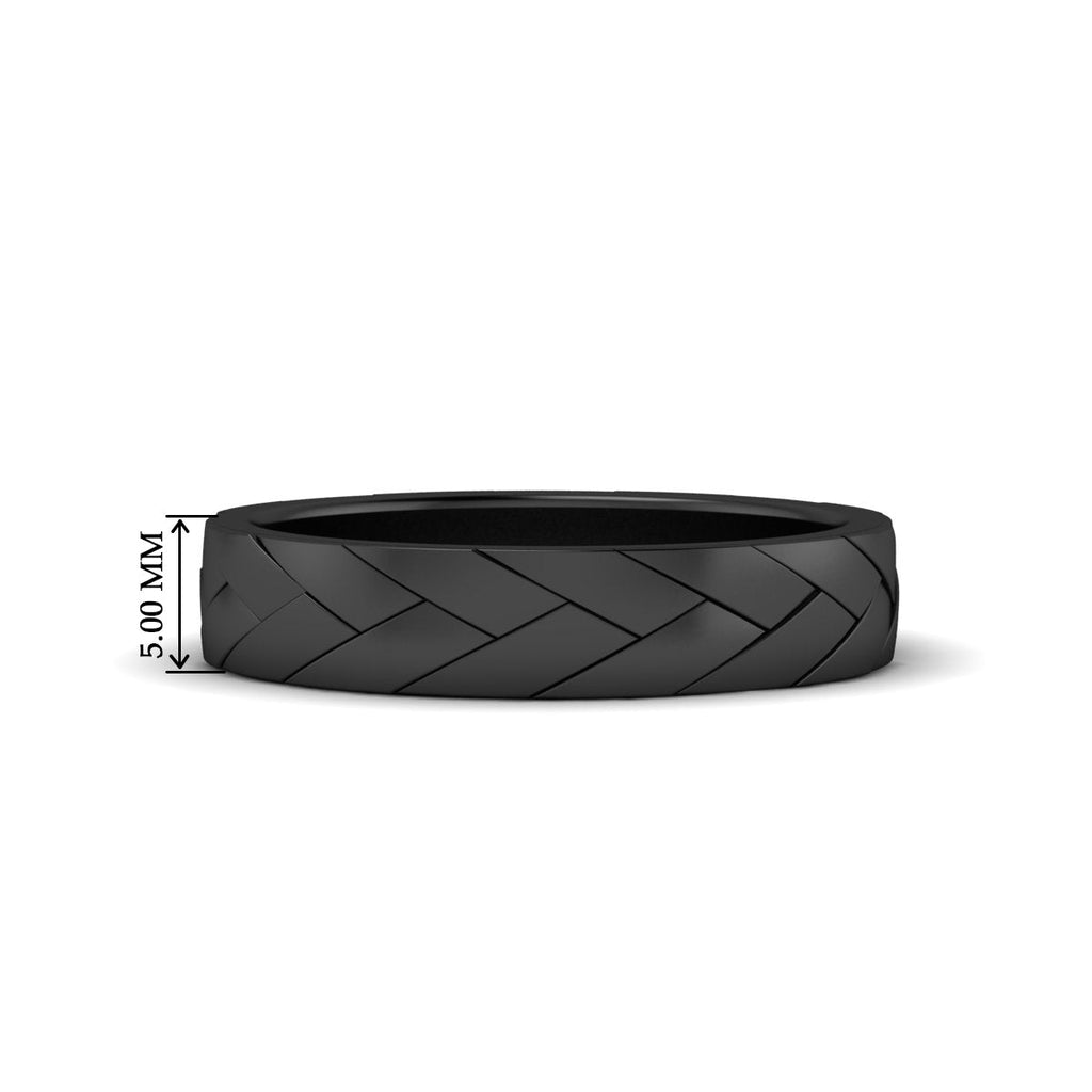 Mens Braided Design Promise Ring