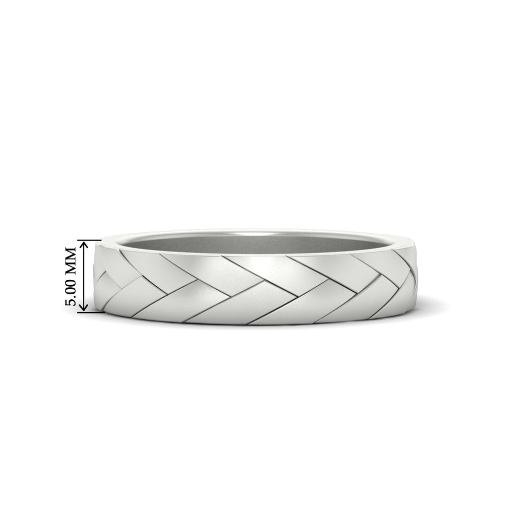 Mens Braided Design Promise Ring