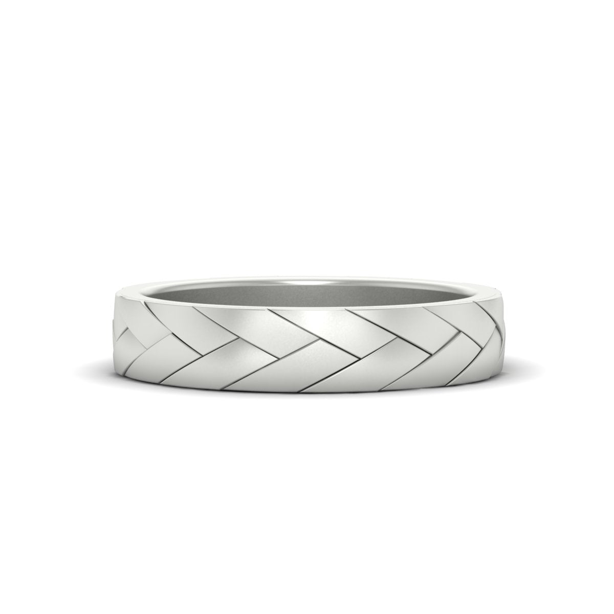 Mens Braided Design Promise Ring