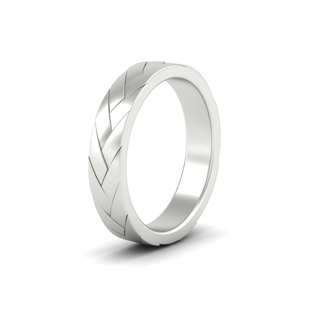 Mens Braided Design Promise Ring