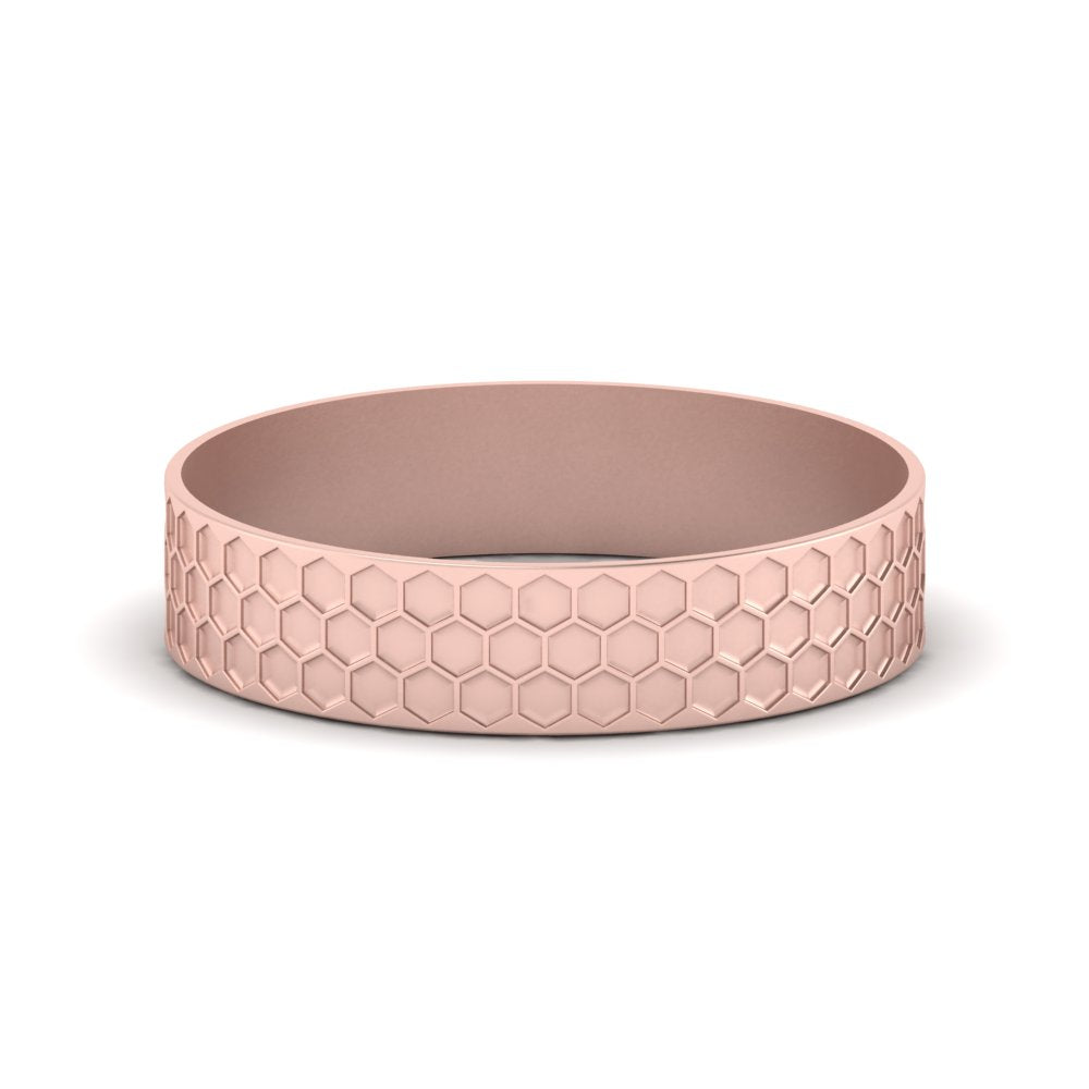 Mens Honey Comb Wedding Ring