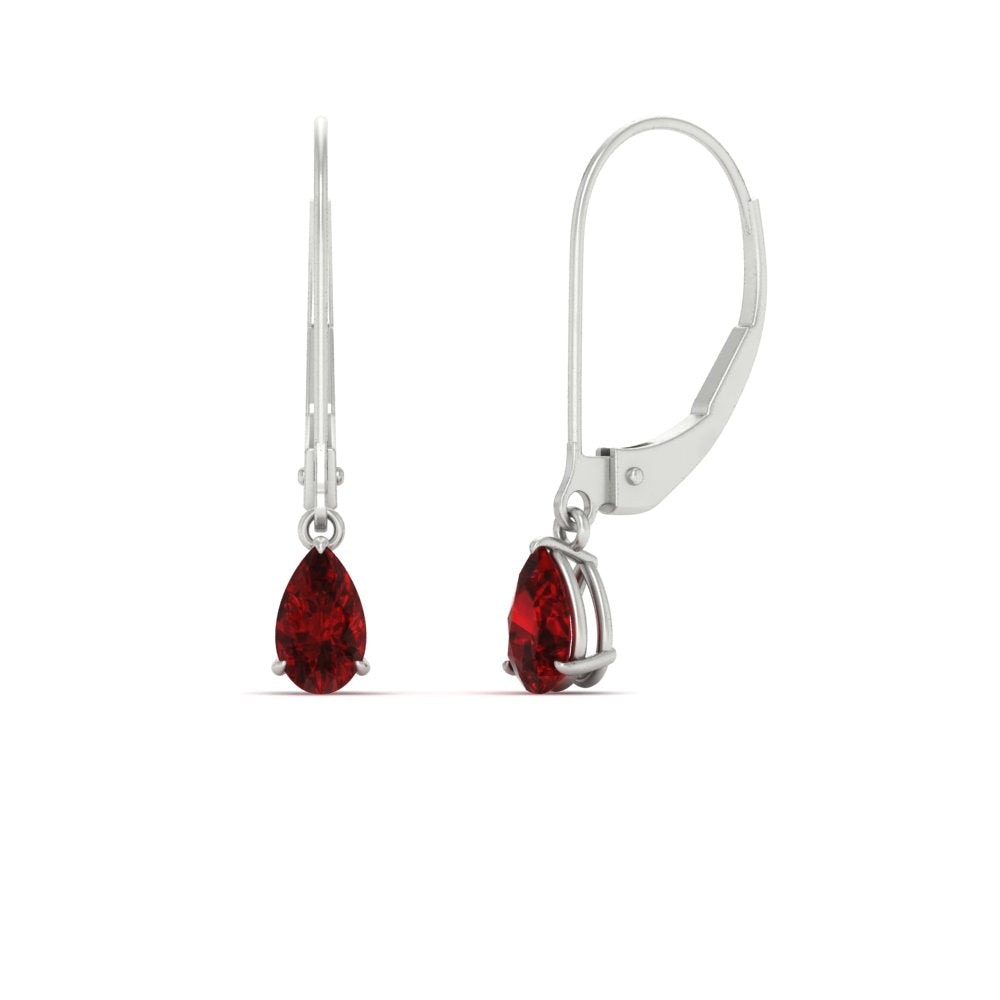 Minimalist Pear Drop Lever Back Earrings