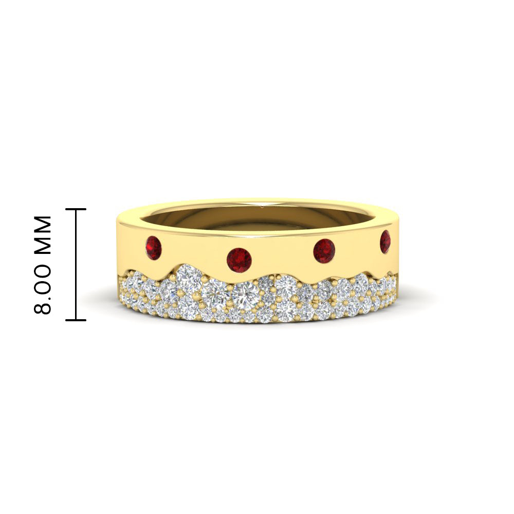 Mountain Stone Mens Wedding Ring