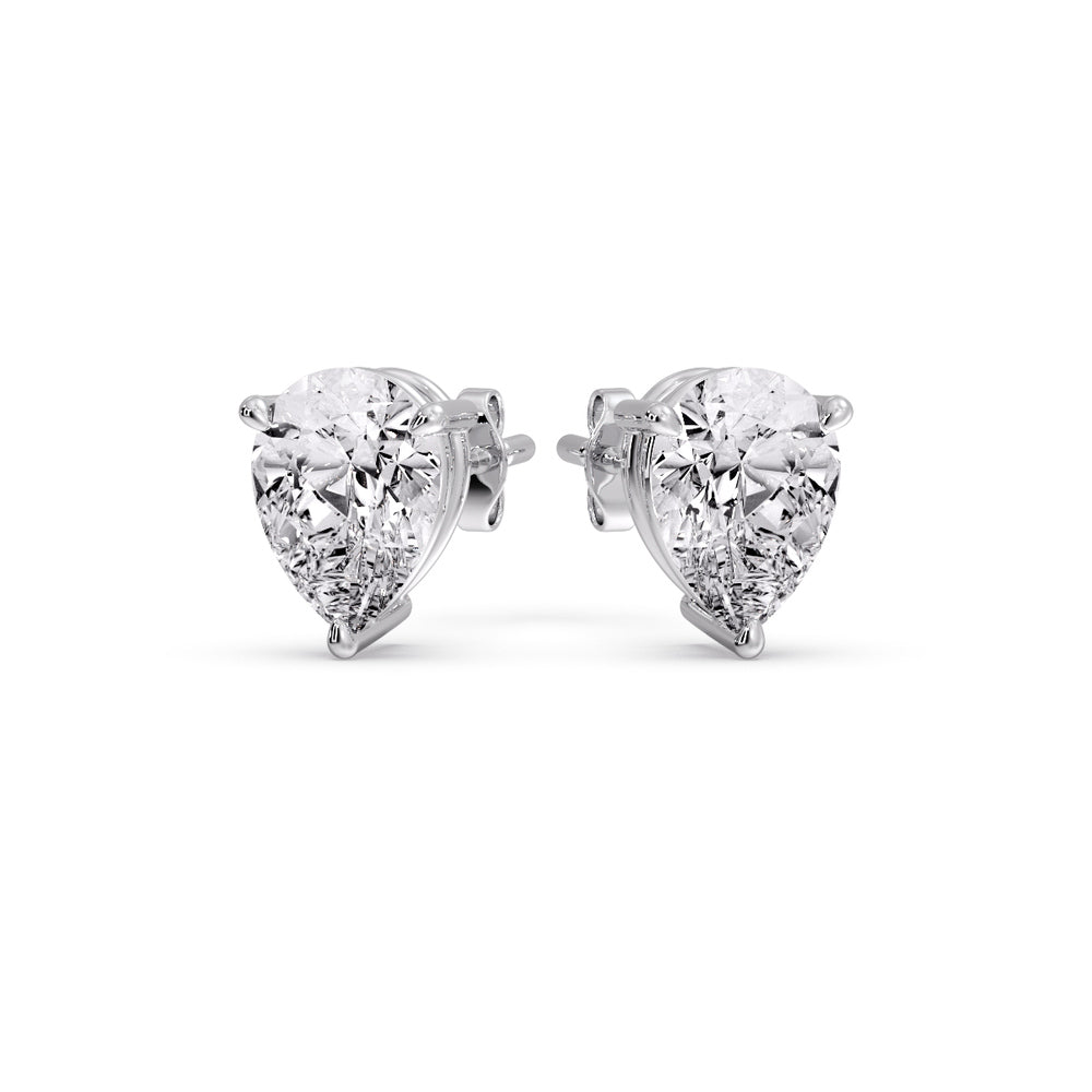 Diamond Pear Cut 3 Prong Earring