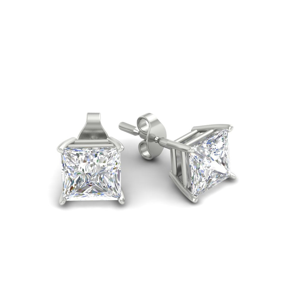 Princess Cut Diamond Stud Earring