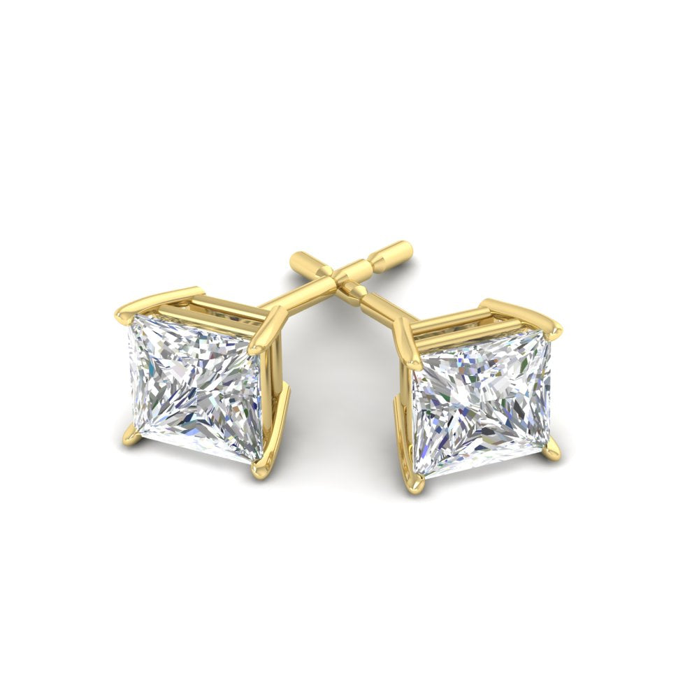 Princess Cut Diamond Stud Earring