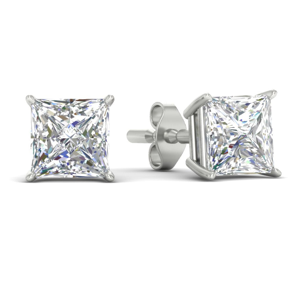 Princess Cut Diamond Stud Earring