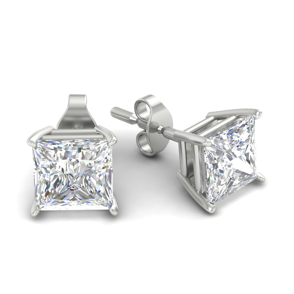 Princess Cut Diamond Stud Earring