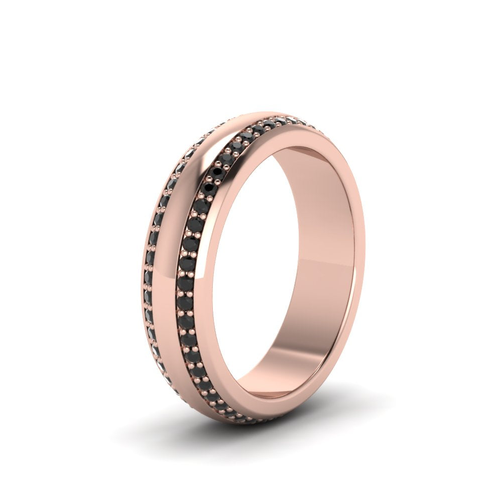 Beveled Edge Matte Eternity Mens Engagement Ring