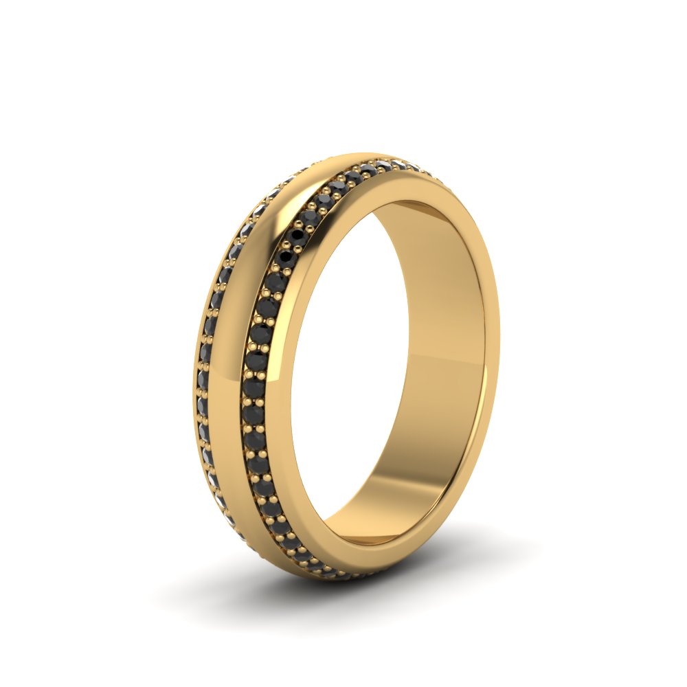 Beveled Edge Matte Eternity Mens Engagement Ring