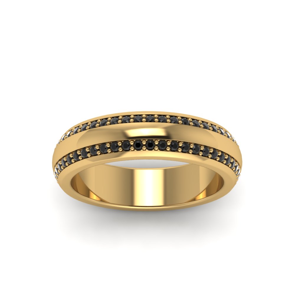 Beveled Edge Matte Eternity Mens Engagement Ring