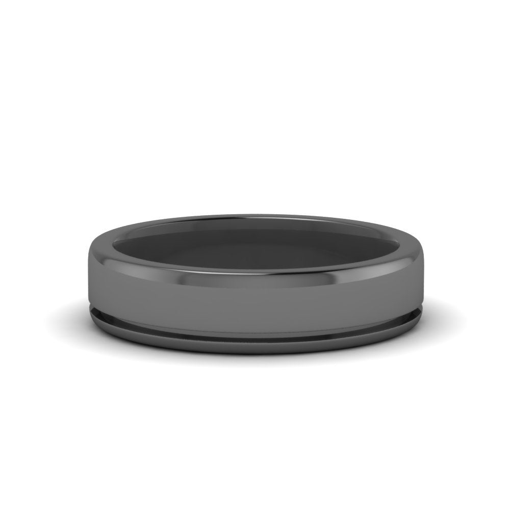 Satin Inlay Wedding Rings