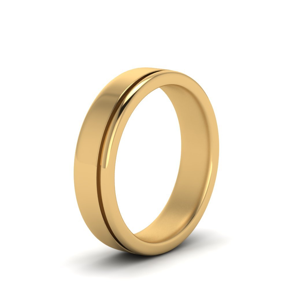 Satin Inlay Wedding Rings