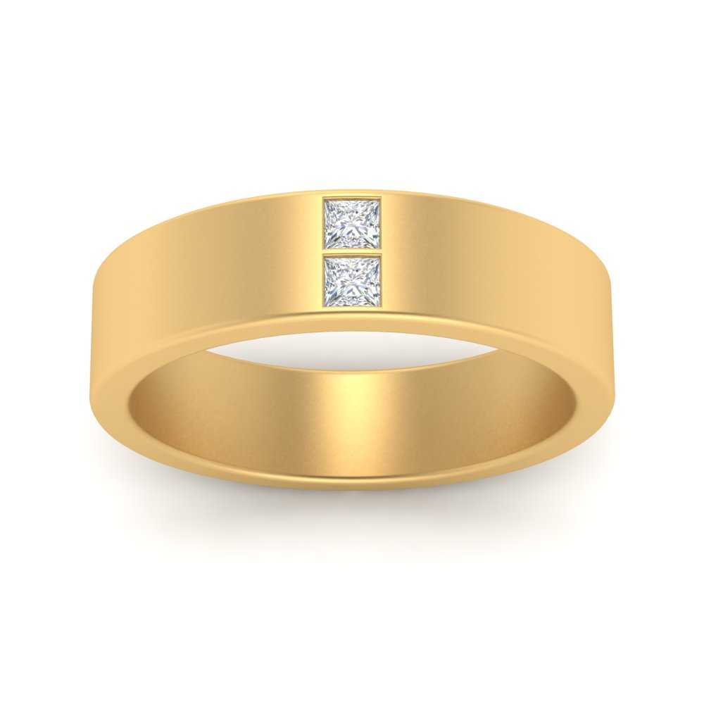 Square Diamond Mens Band