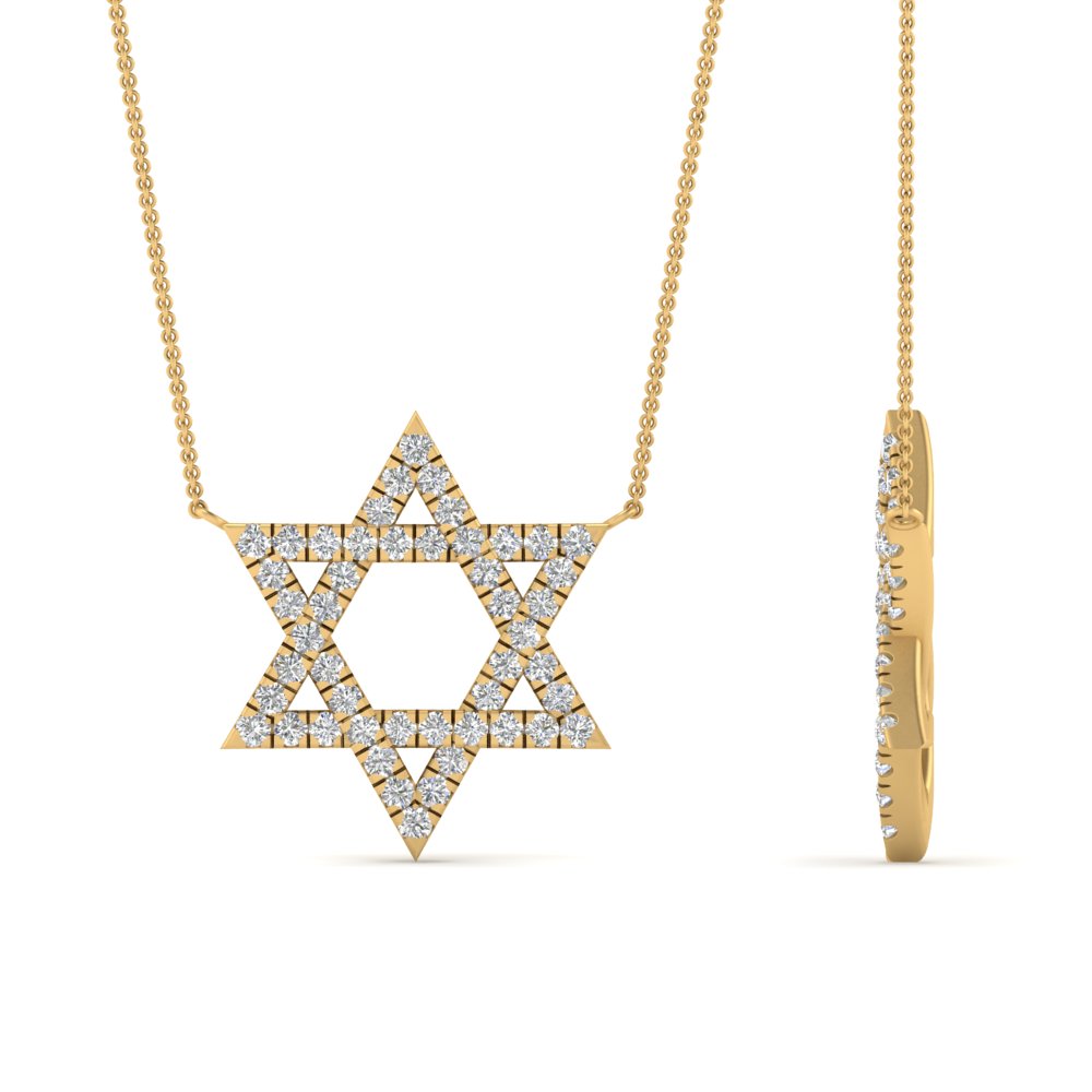Star Of David Delicate Diamond Pendant