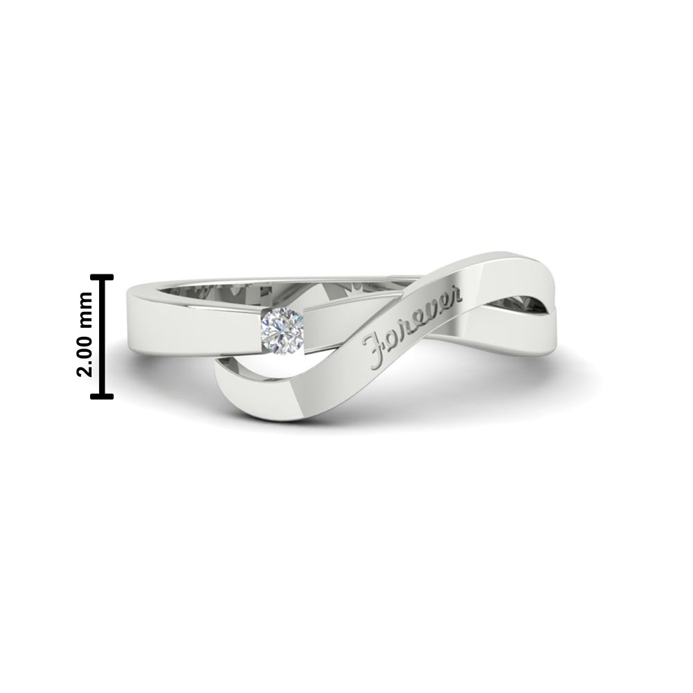 Swirl Love Mens Wedding Ring