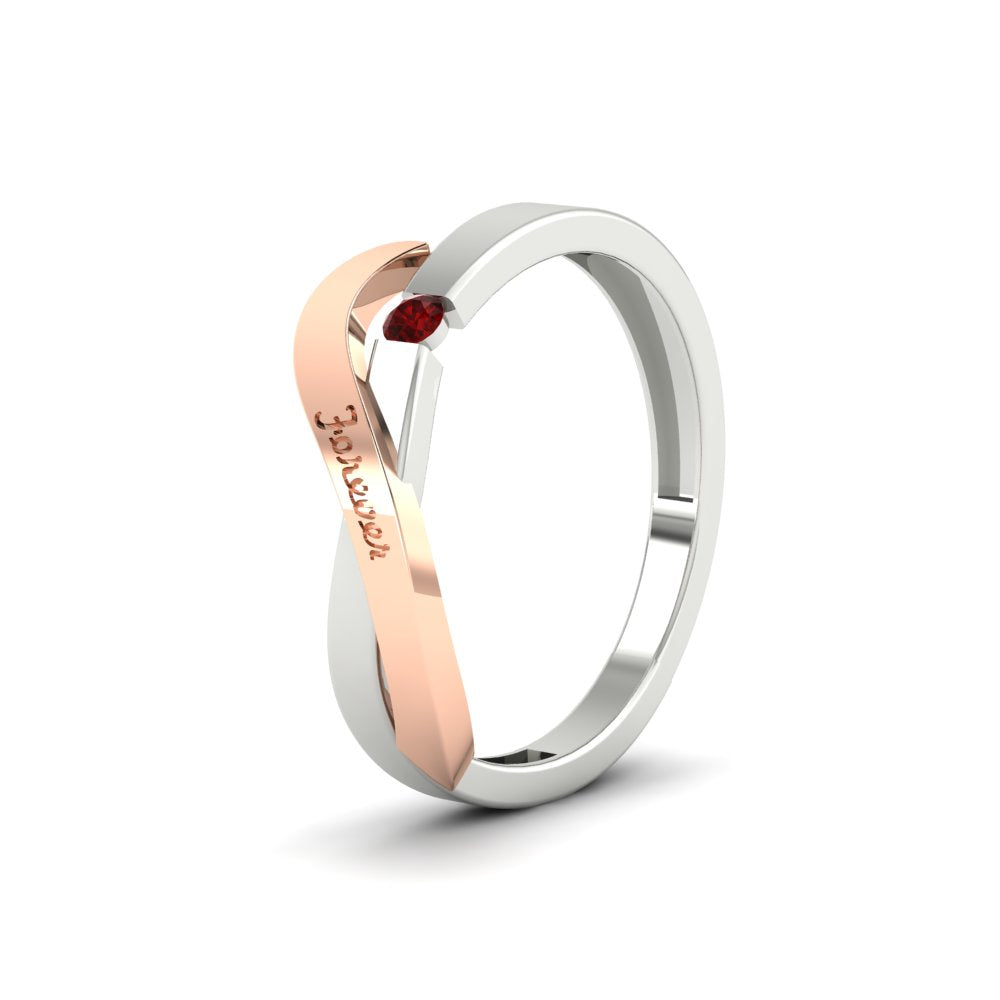 Swirl Love Mens Wedding Ring