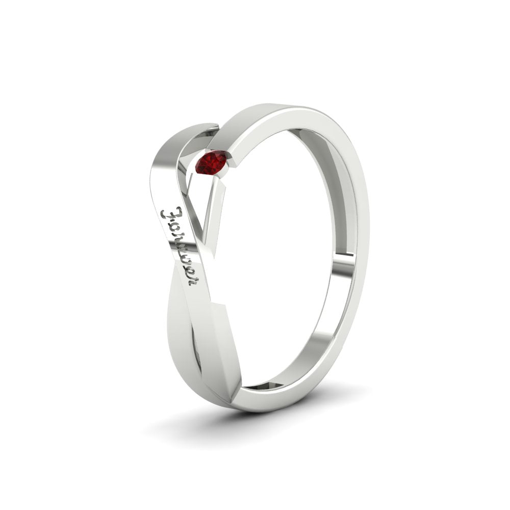 Swirl Love Mens Wedding Ring