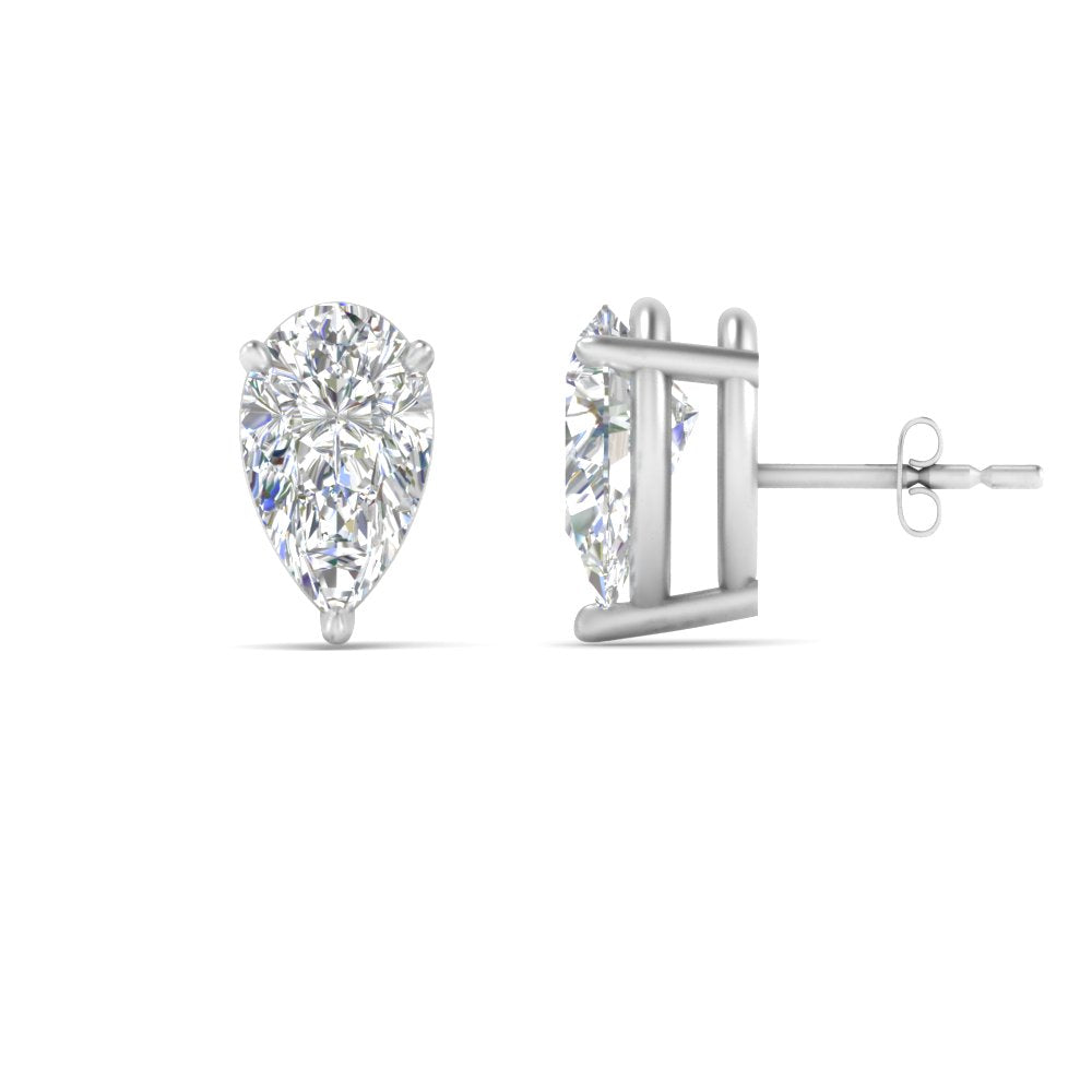 Diamond Pear Cut 3 Prong Earring